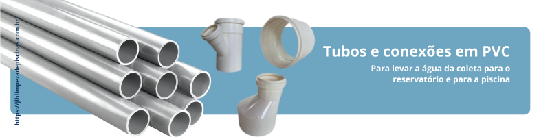 tubulações para coletar água da chuva e usar na piscina