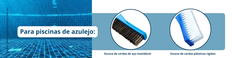 Escova para piscina de azulejo