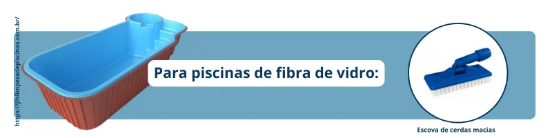 Escova para piscina de fibra de vidro