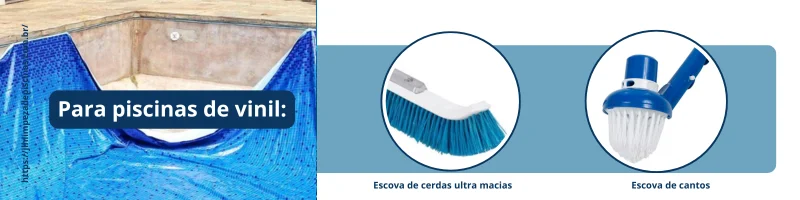 Escova para piscina de vinil