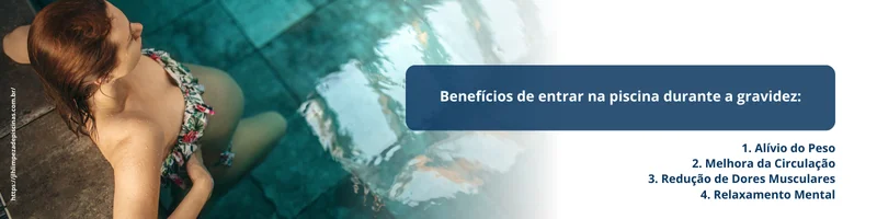 benefícios de entrar na piscina grávida