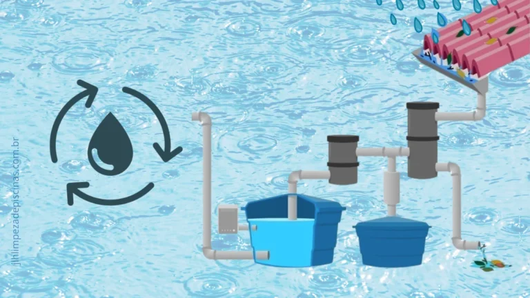 coletar água da chuva para usar na piscina