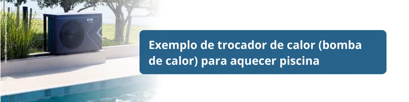 Trocador de calor - bomba de calor - para piscina