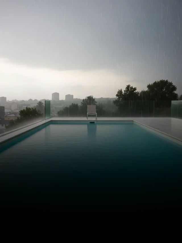 reutilizar água da chuva na piscina